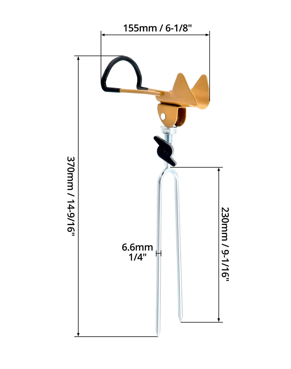 Stable steel rod holders with rugged legs