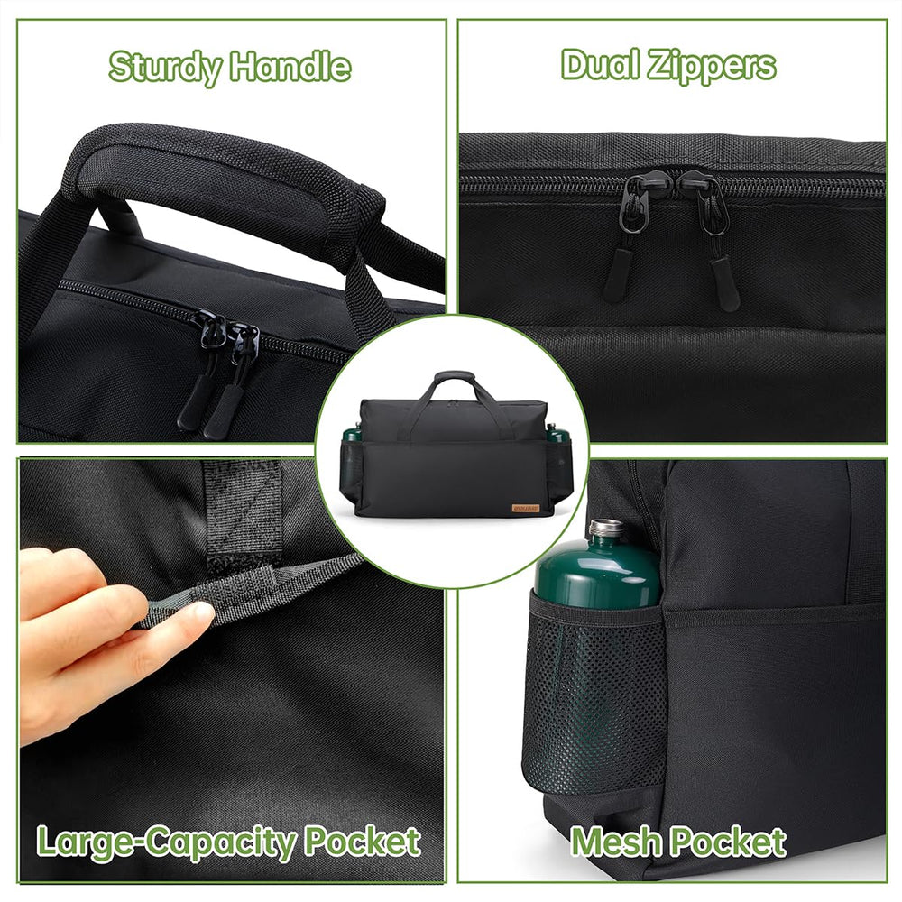 QYILUARE stove case adjustable shoulder strap for comfortable carrying.