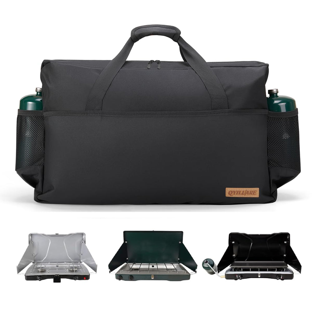 QYILUARE stove case front view shows easy transport.