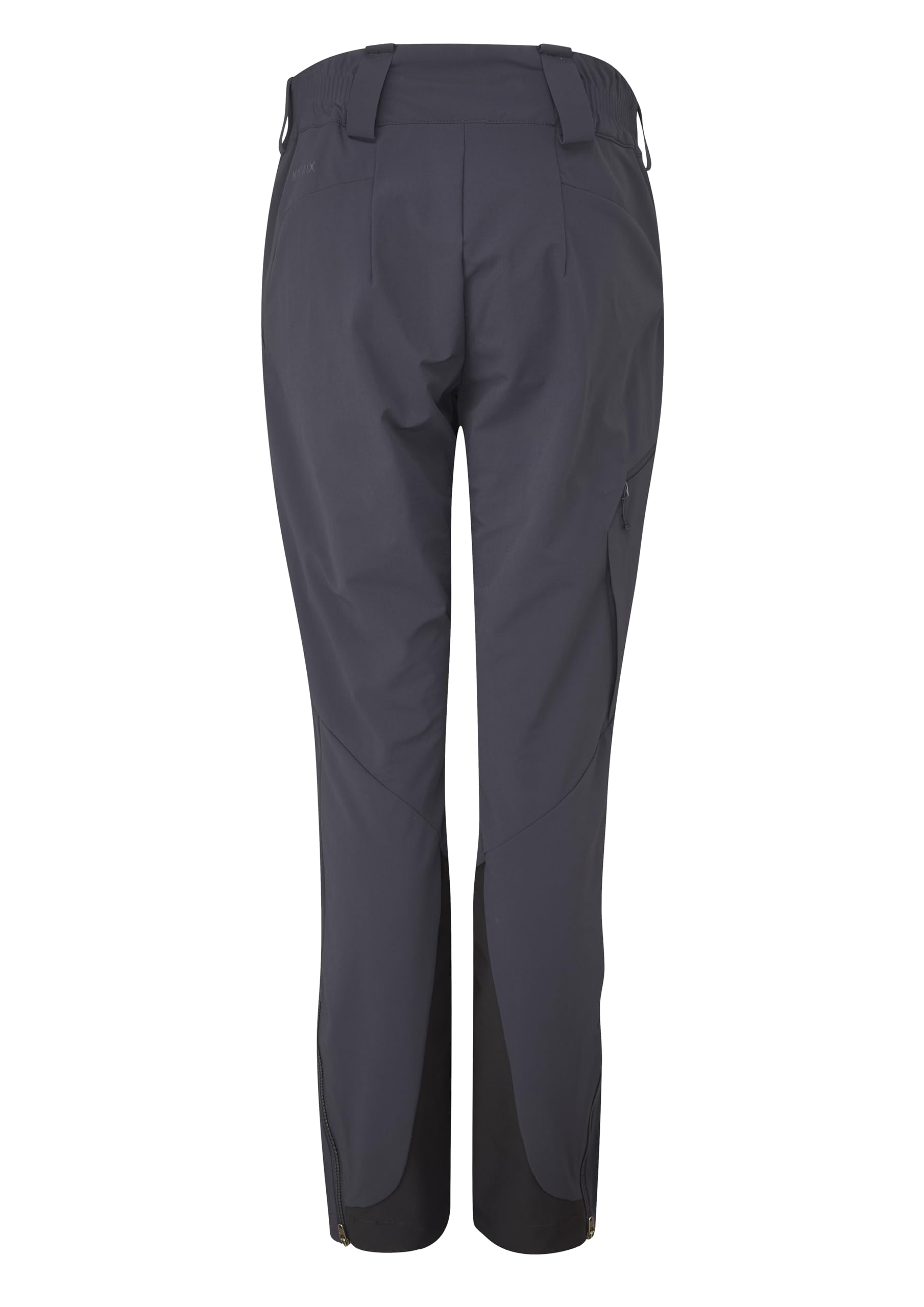 Rab Ascendor AS Pants ankle zip area with crampon patches, ideal for boots and climbing.