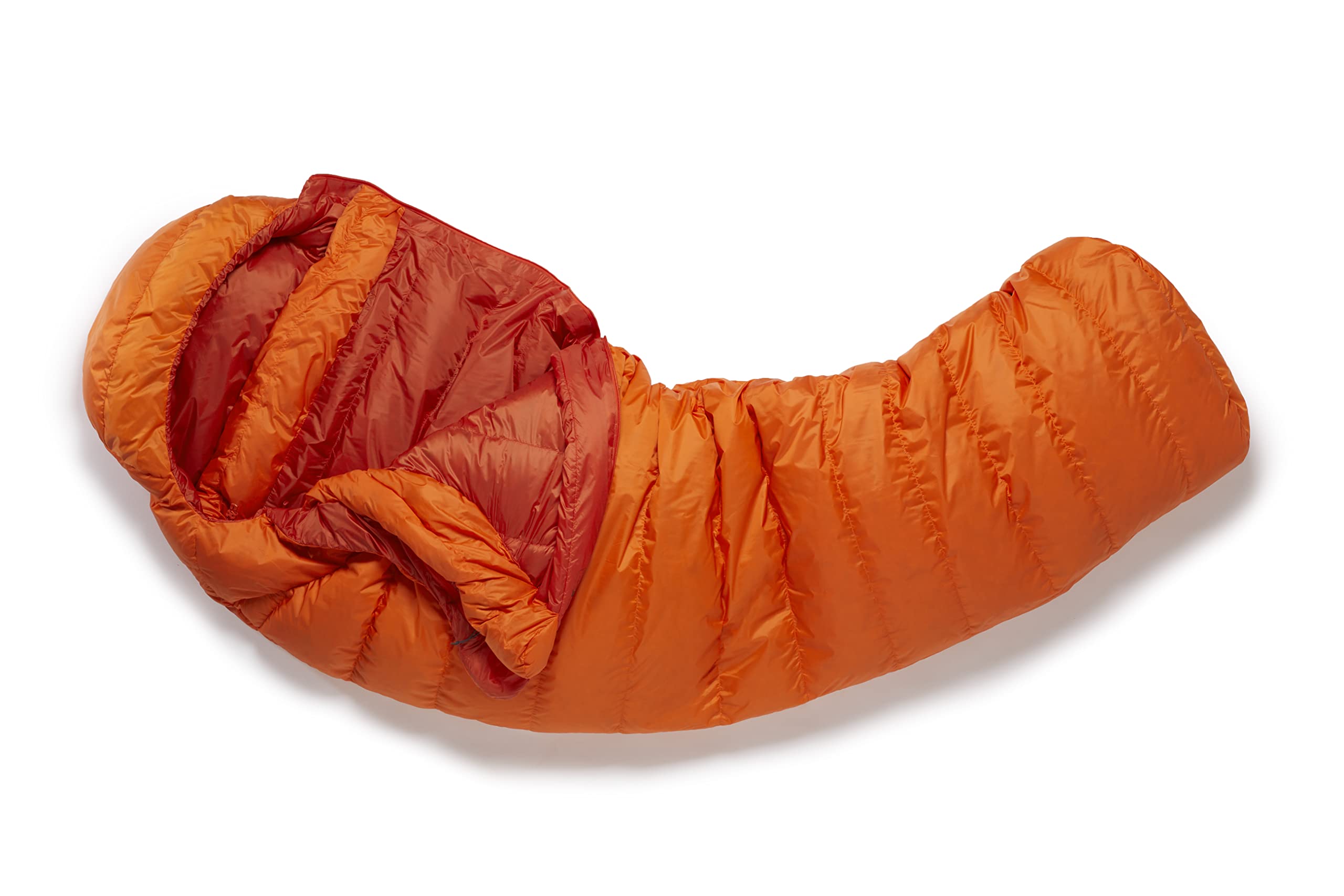 Rab Ascent 300 Atomic Long opened to reveal loft and warmth features