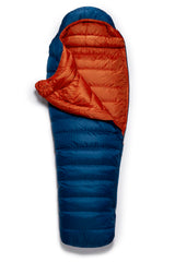 Rab Ascent Down Sleeping Bag compact pack size demonstrates travel readiness for backpacking.