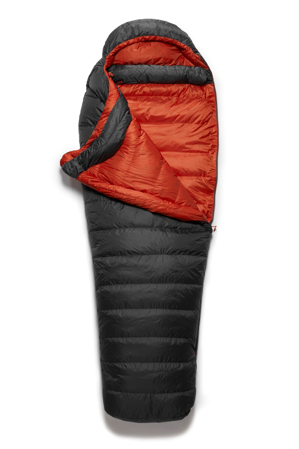 Rab Ascent Down Sleeping Bag temperature rating display, reliable warmth in cool nights