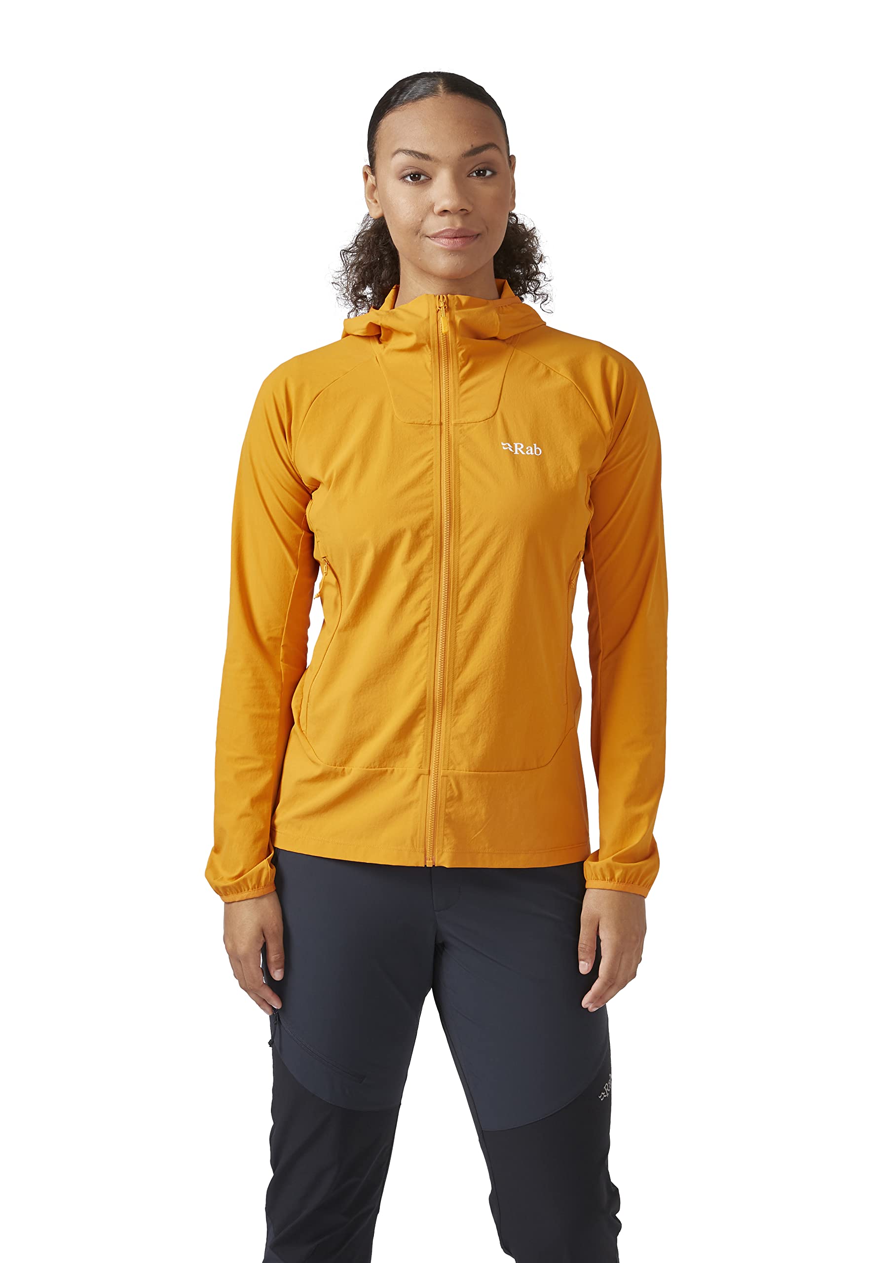 Rab Borealis hip-length hem ensures coverage during high-mobility activities