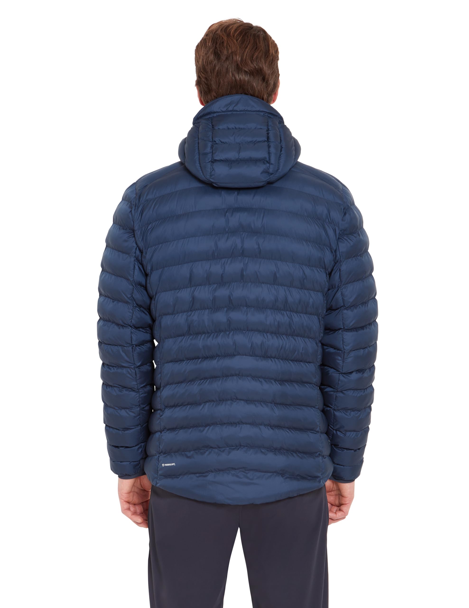 Rab Cirrus Alpine Jacket Tempest Blue water-resistant fabric shields light showers.