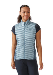 Rab Cirrus Flex 2.0 vest back view highlighting pack-friendly cinch hem and lightweight warmth.