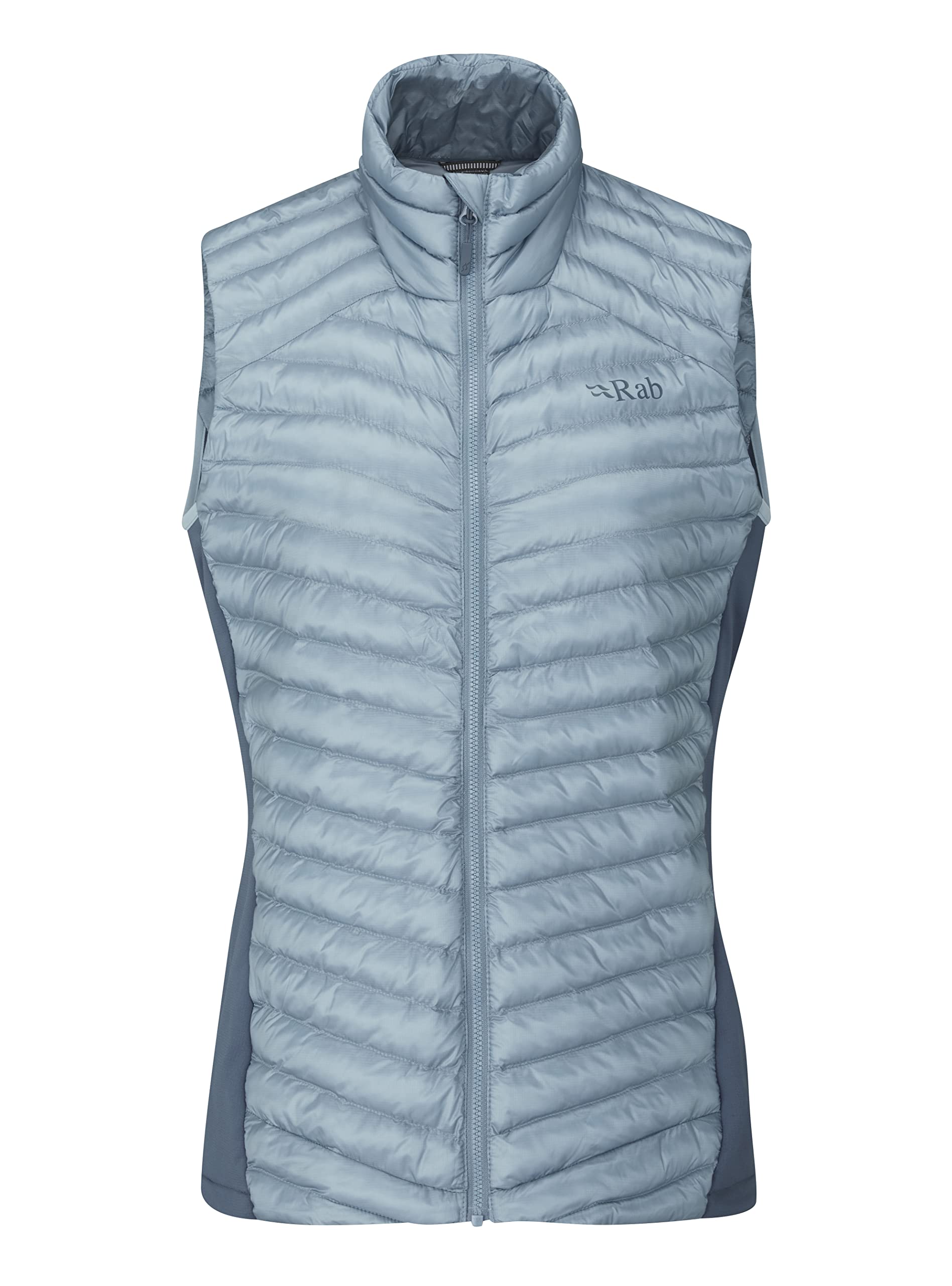 Rab Cirrus Flex 2.0 vest front view with windproof Pertex Quantum shell and warm synthetic insulation.