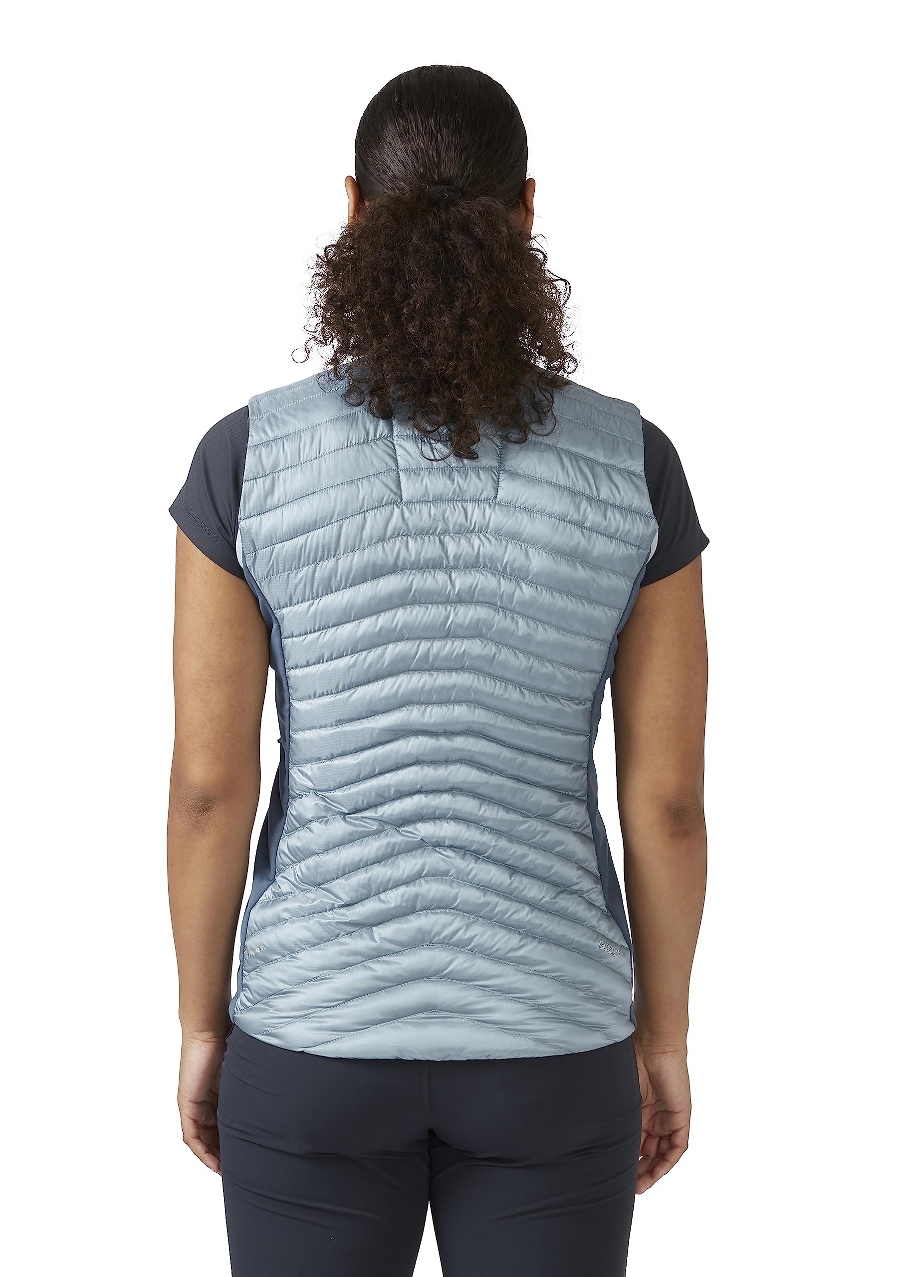 Rab Cirrus Flex 2.0 vest packed into its own pocket for easy carry.