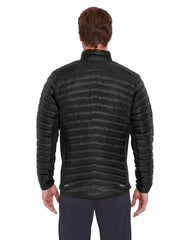 Rab Cirrus Flex jacket side view with stretch panels for mobility.
