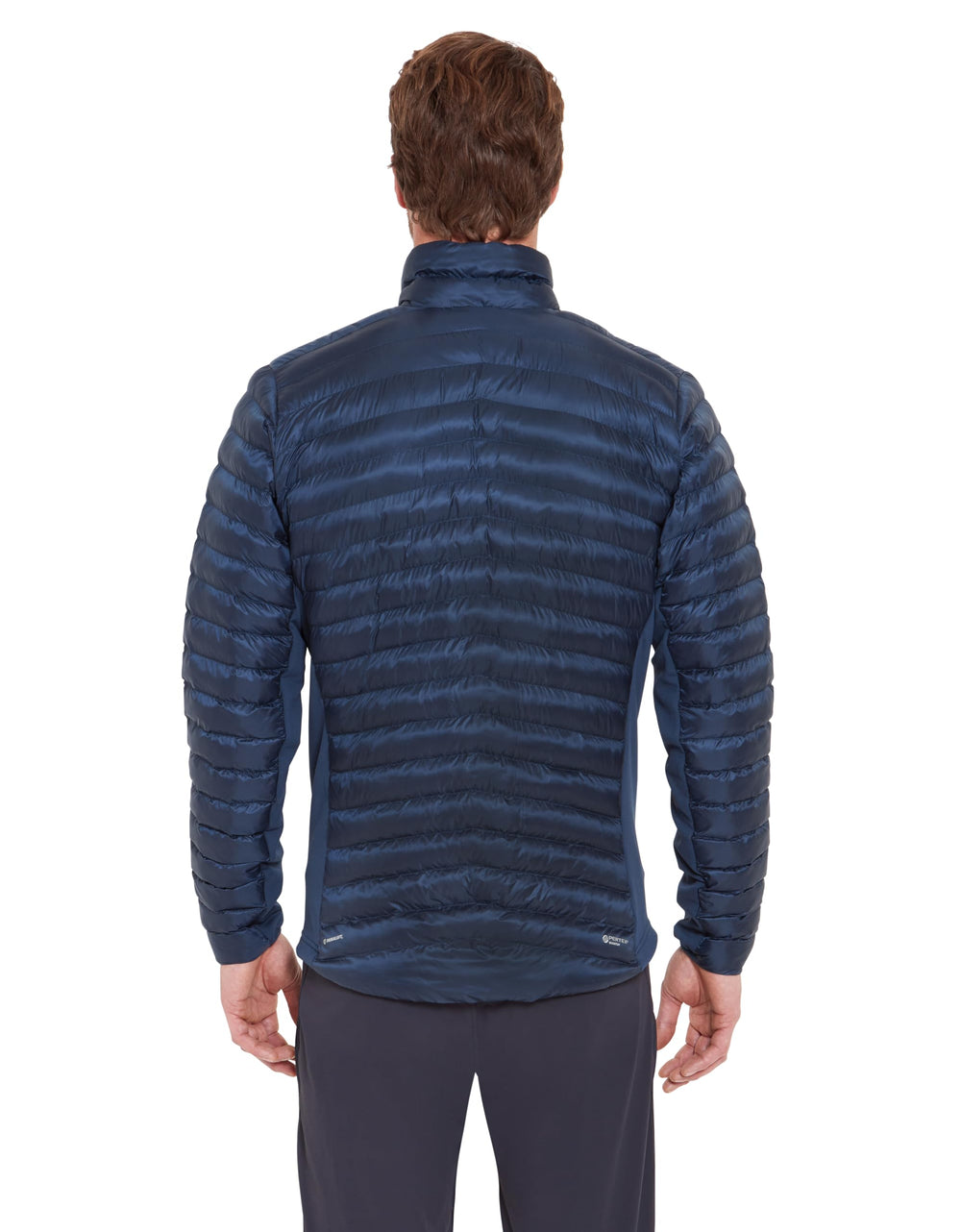 Rab Cirrus Flex jacket back view highlights streamlined silhouette for active use