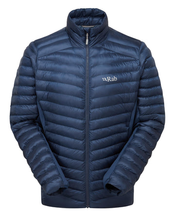 Rab Cirrus Flex jacket front view shows lightweight warmth for hiking and climbing