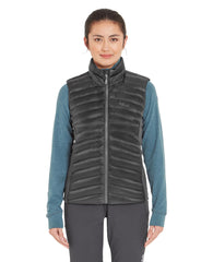 Rab Cirrus Flex Vest insulation detail highlights Primaloft Silver Rise warmth without bulk.