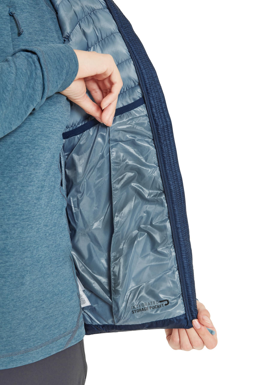 Rab Cirrus Flex Vest insulation uses Primaloft Silver Rise for damp warmth.