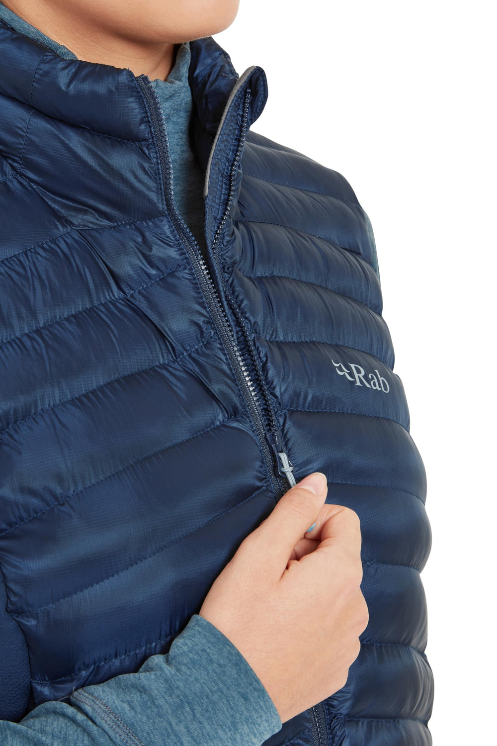 Rab Cirrus Flex Vest windproof shell protects in breezy alpine conditions.