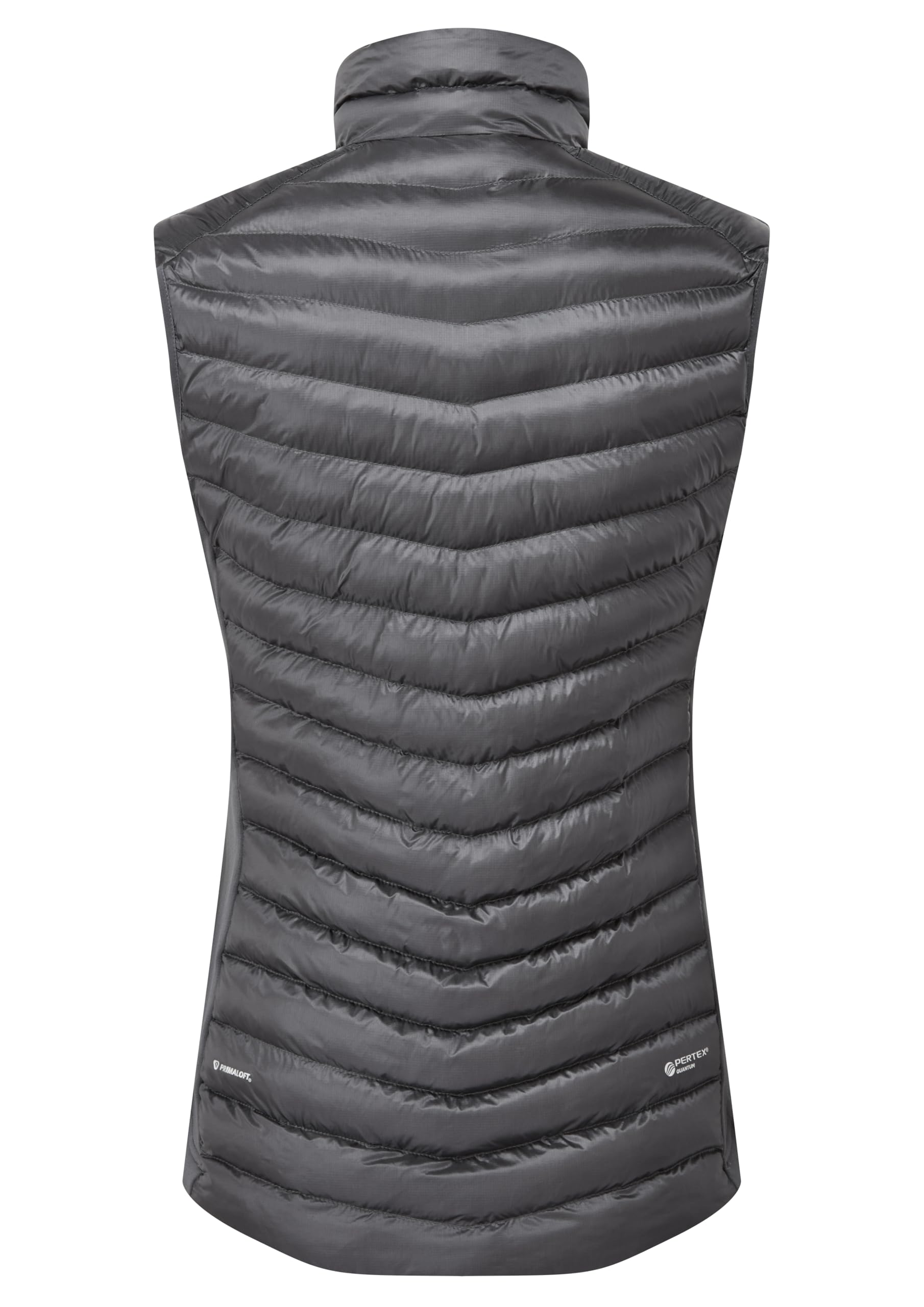 Rab Cirrus Flex Vest front zipper detail for easy on/off in variable weather