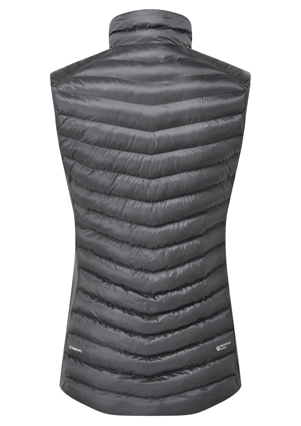 Rab Cirrus Flex Vest front zipper detail for easy on/off in variable weather