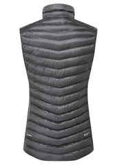 Rab Cirrus Flex Vest front zipper detail for easy on/off in variable weather