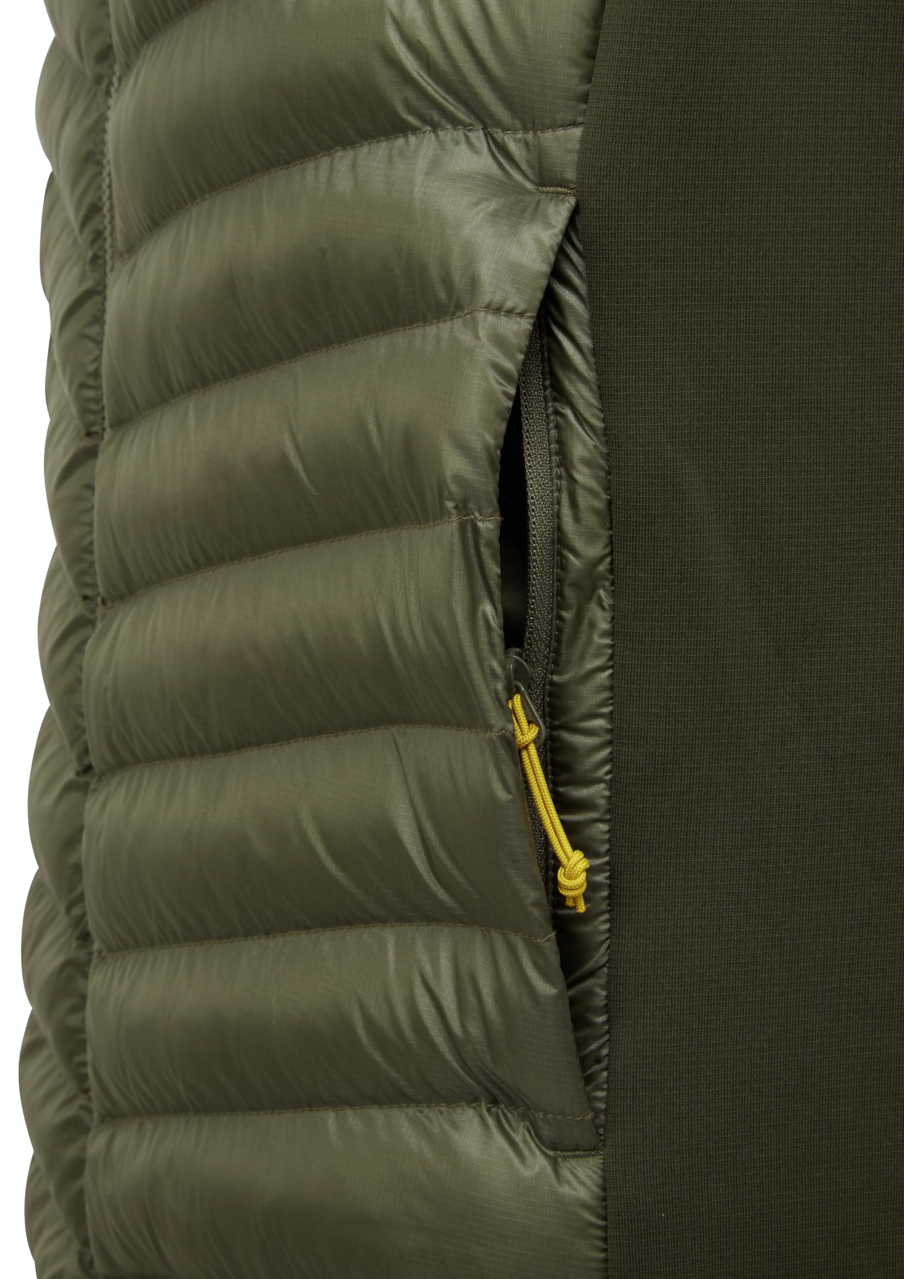 Rab Cirrus Flex Vest provides secure storage with zippered pockets.