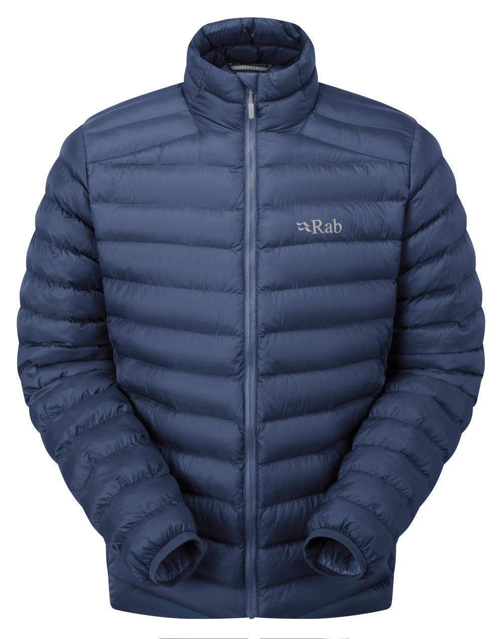 Rab Cirrus Jacket front view highlighting lightweight warmth for hiking and climbing.