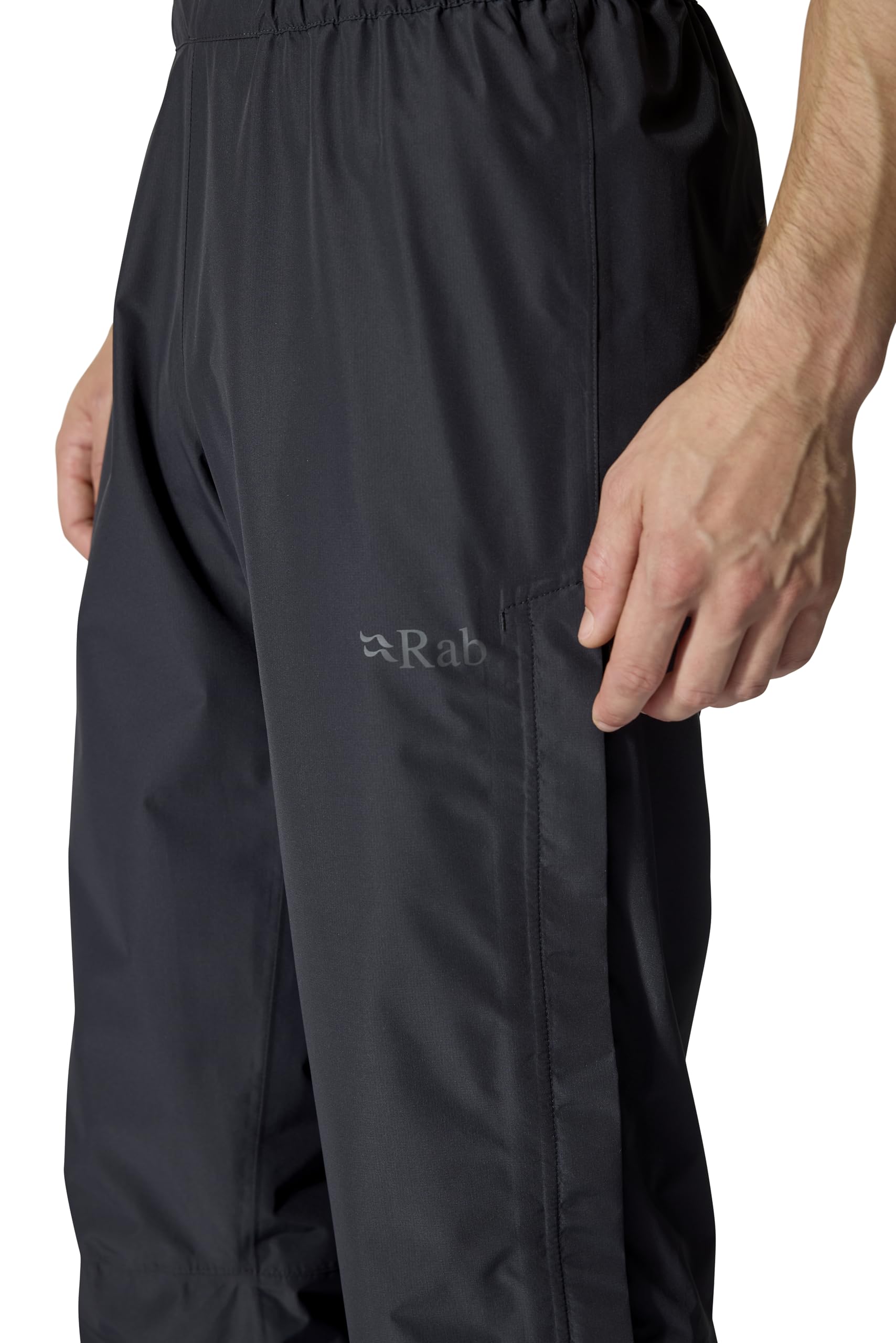Rab Downpour pants packable design helps stow in your pack