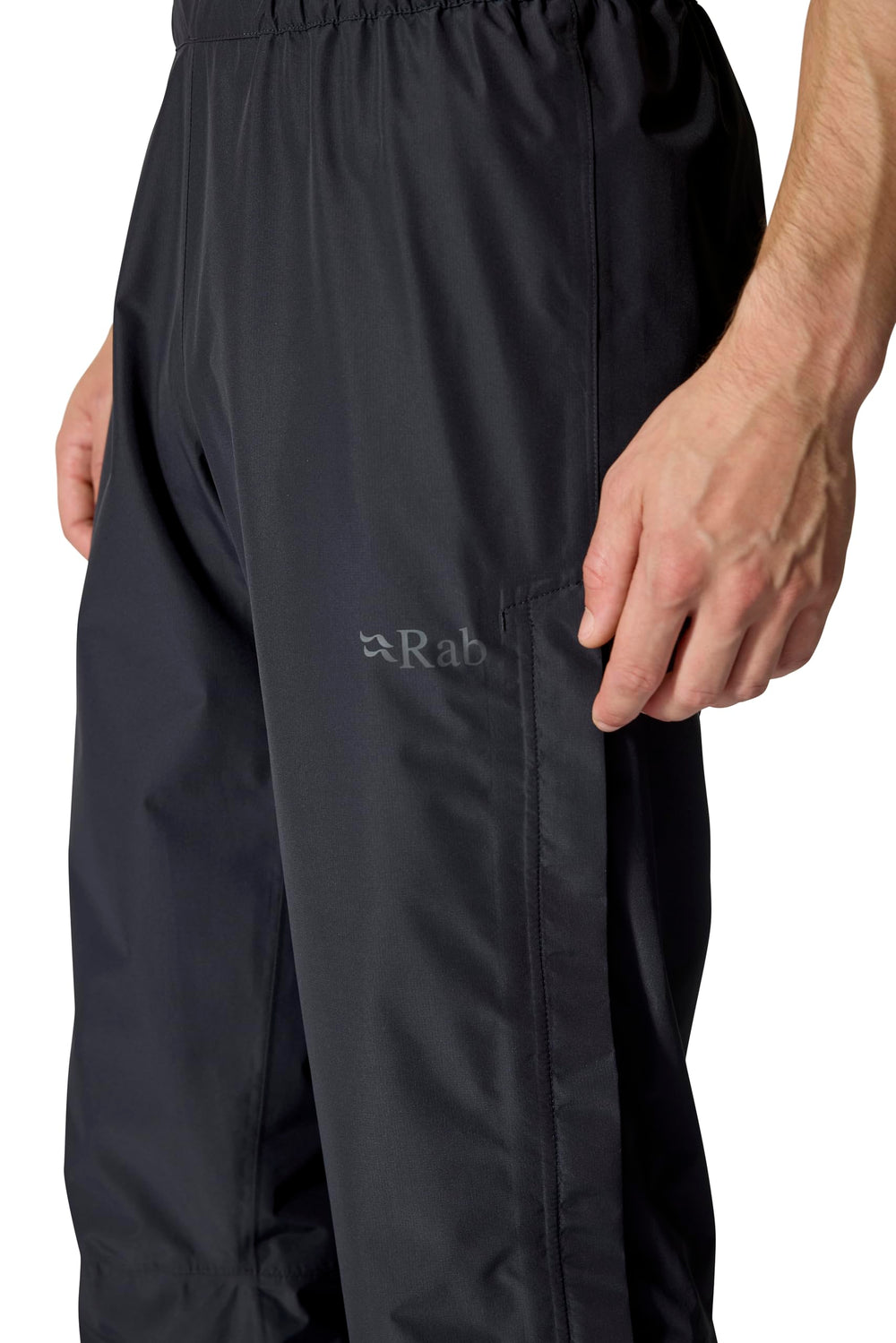 Rab Downpour pants packable design helps stow in your pack