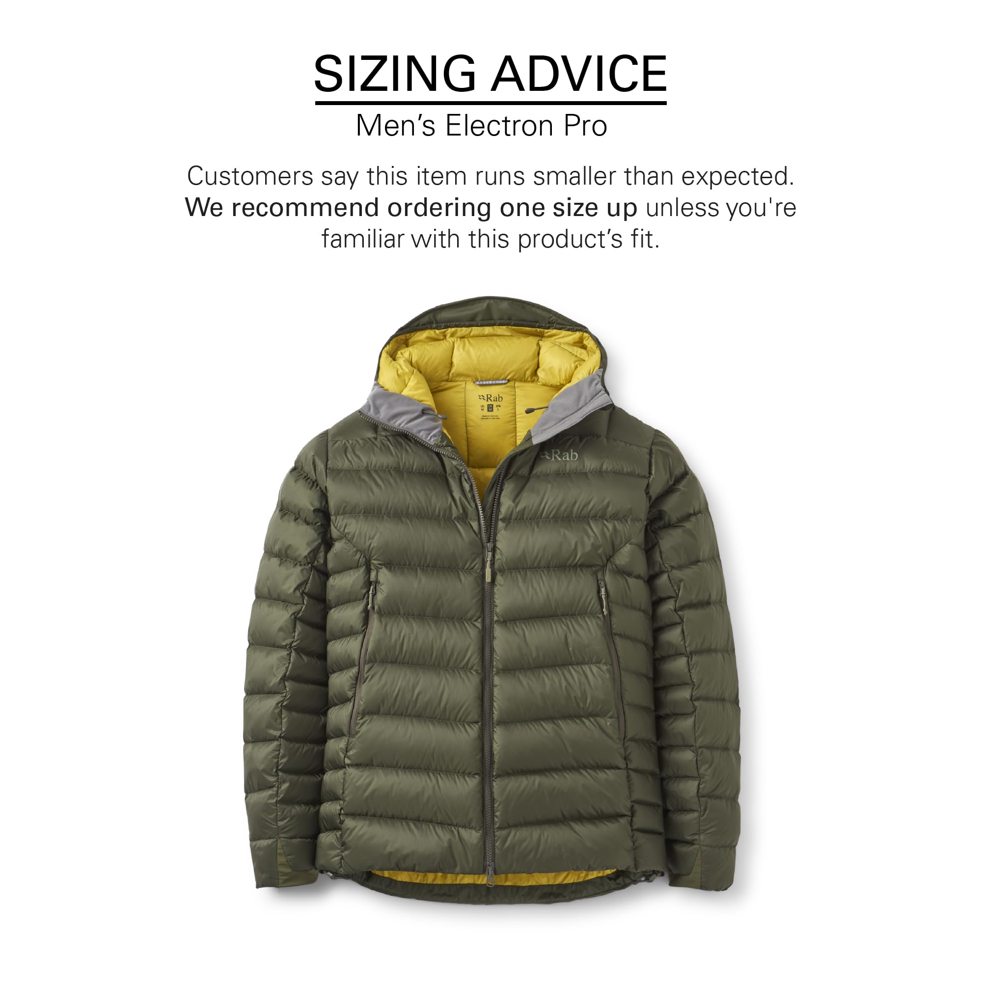 Rab Electron Pro hood peak close-up demonstrates helmet-friendly hood for secure fit