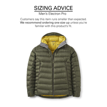 Rab Electron Pro hood peak close-up demonstrates helmet-friendly hood for secure fit