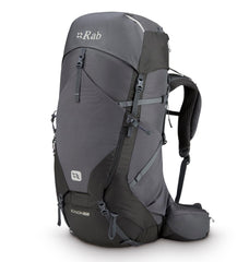 Rab Exion 55L backpack front view for all-day trekking comfort.