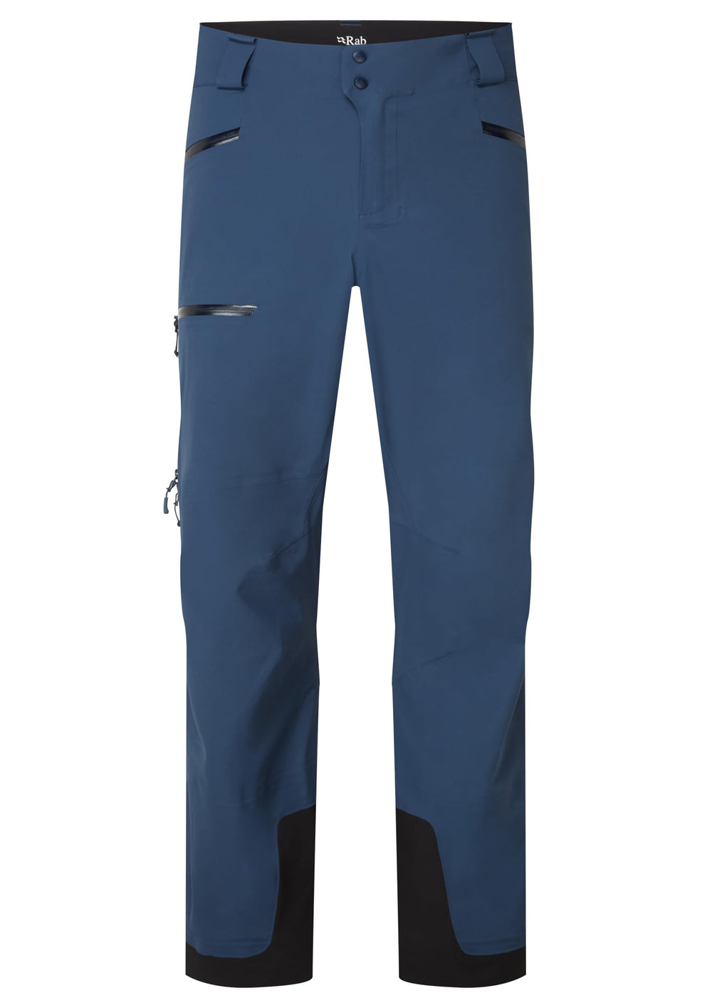 Rab Khroma Kinetic pants display waterproof outer fabric for rugged backcountry protection.