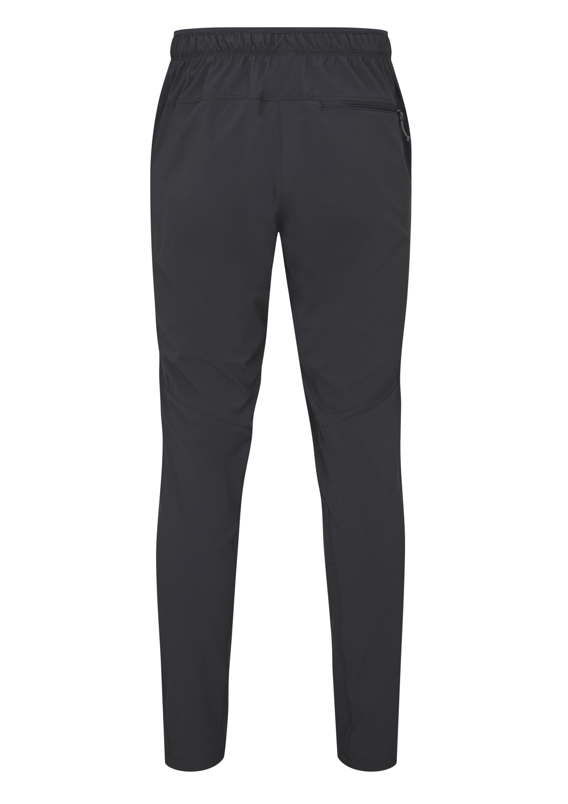 Rab Momentum pants waistband detail emphasizing adjustable fit for packs and harnesses.