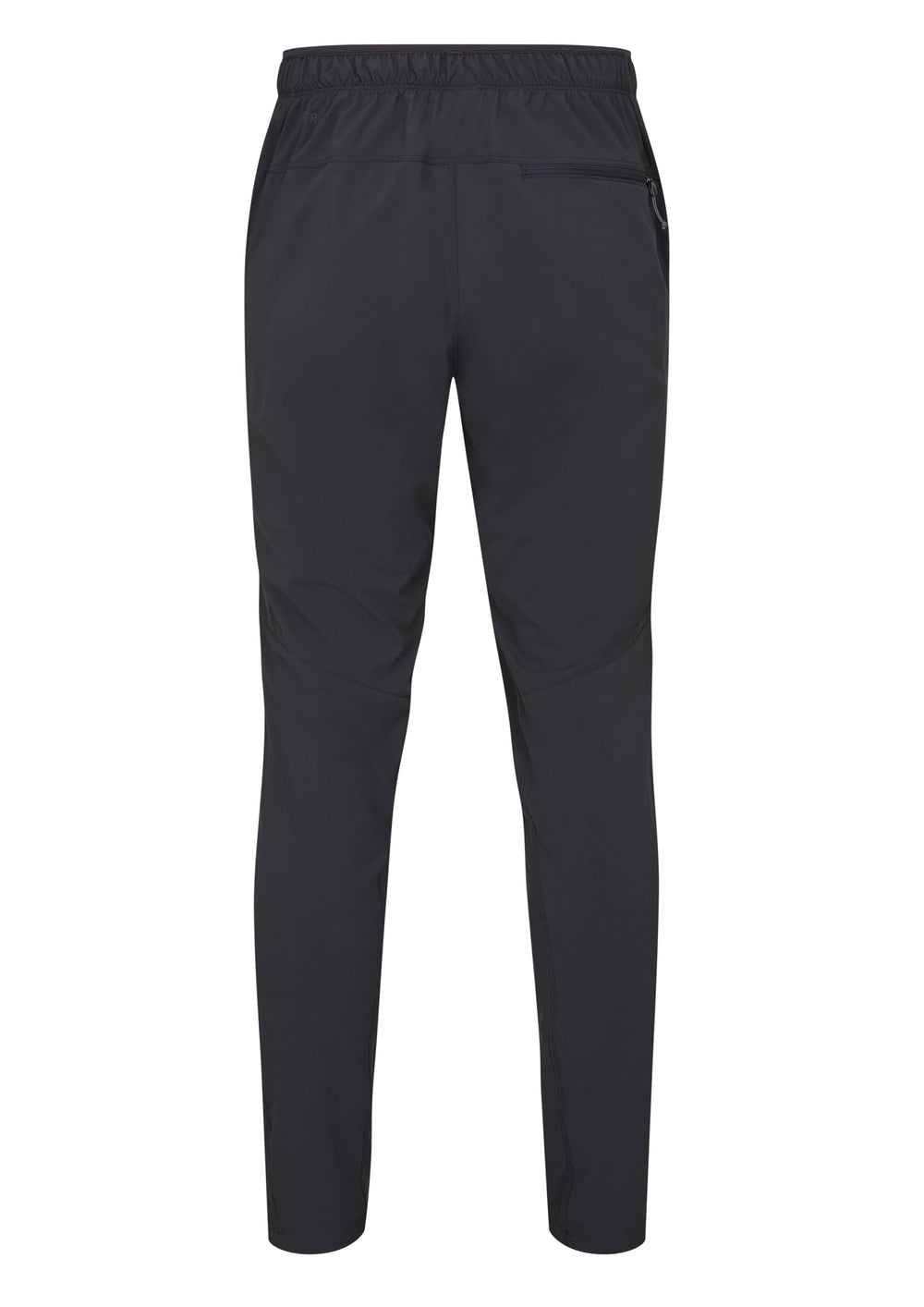 Rab Momentum pants waistband detail emphasizing adjustable fit for packs and harnesses.