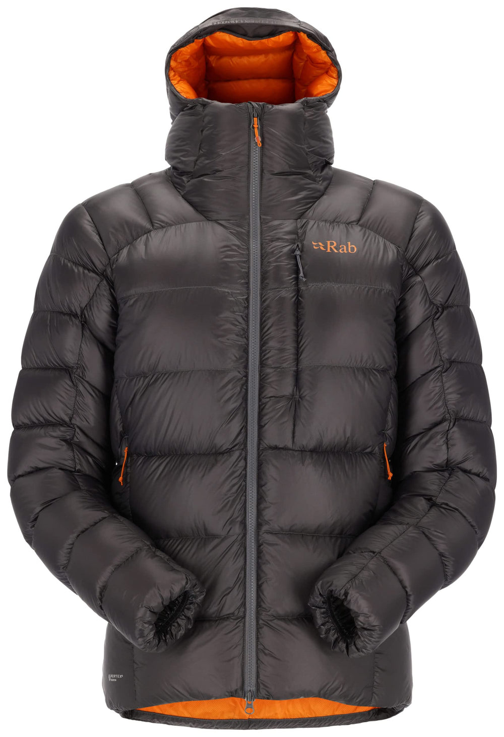 Rab Mythic Ultra jacket packs down compactly for easy backpacking.
