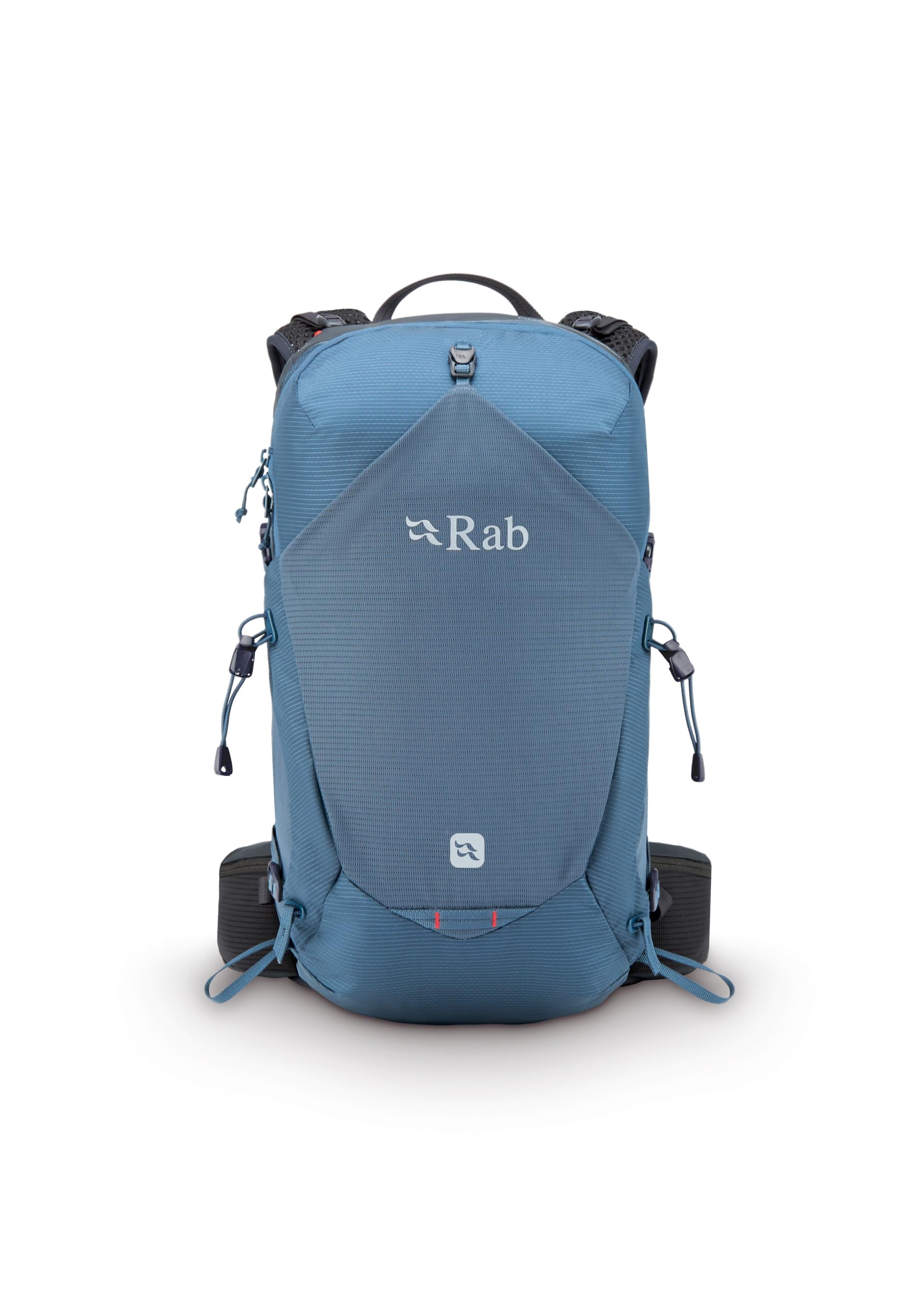Rab Protium ND18L in Orion Blue worn during a scenic hike.