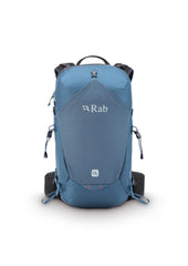 Rab Protium ND18L in Orion Blue worn during a scenic hike.
