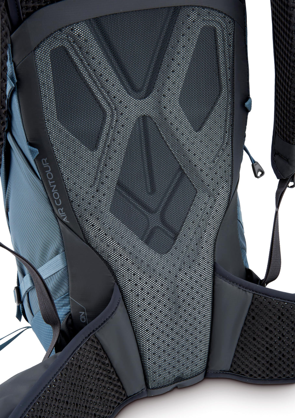 Rab Protium ND18L rain cover stowed protects gear in rain.