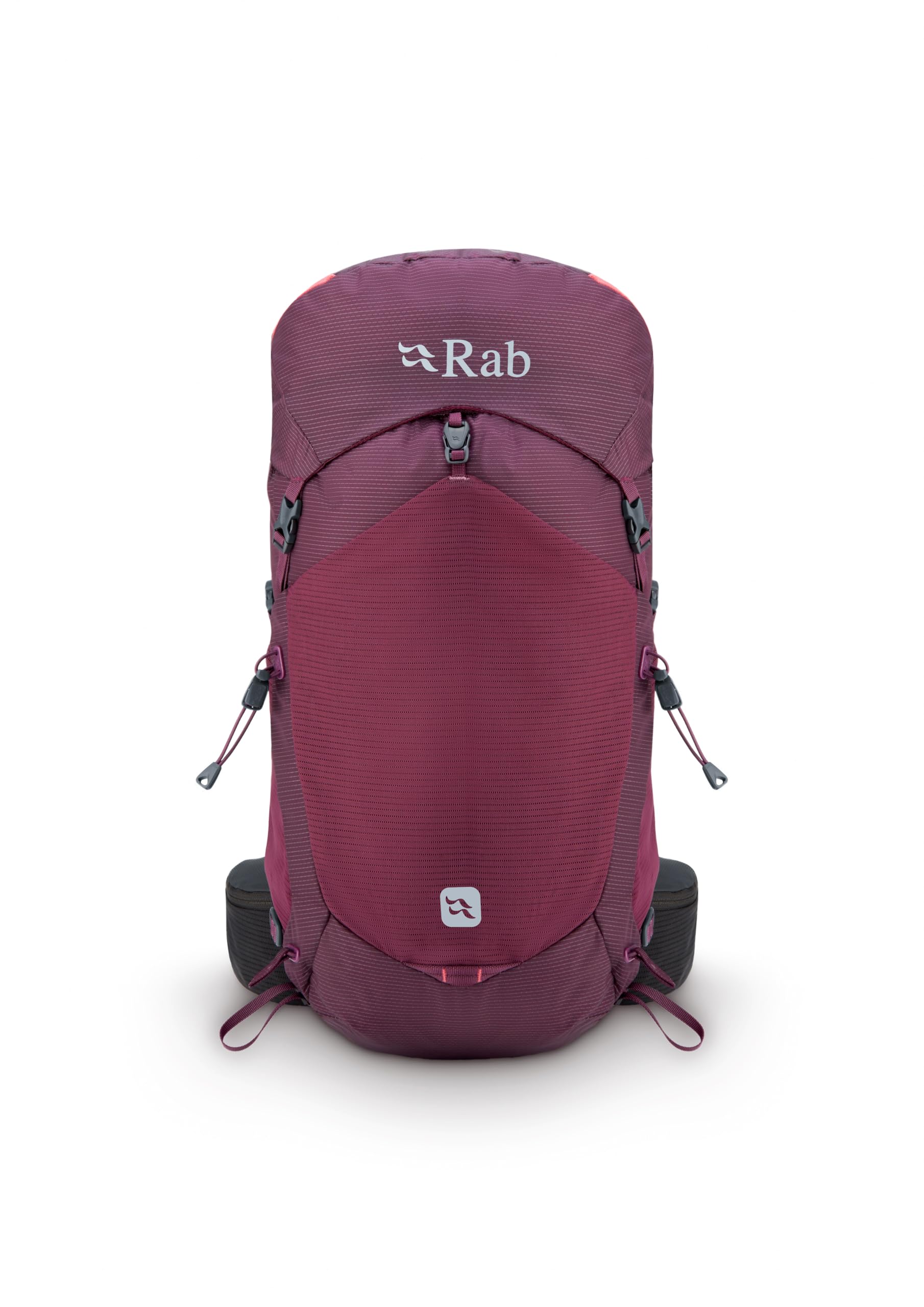 Rab Protium ND33L back-panel closeup highlighting Air Contour suspension