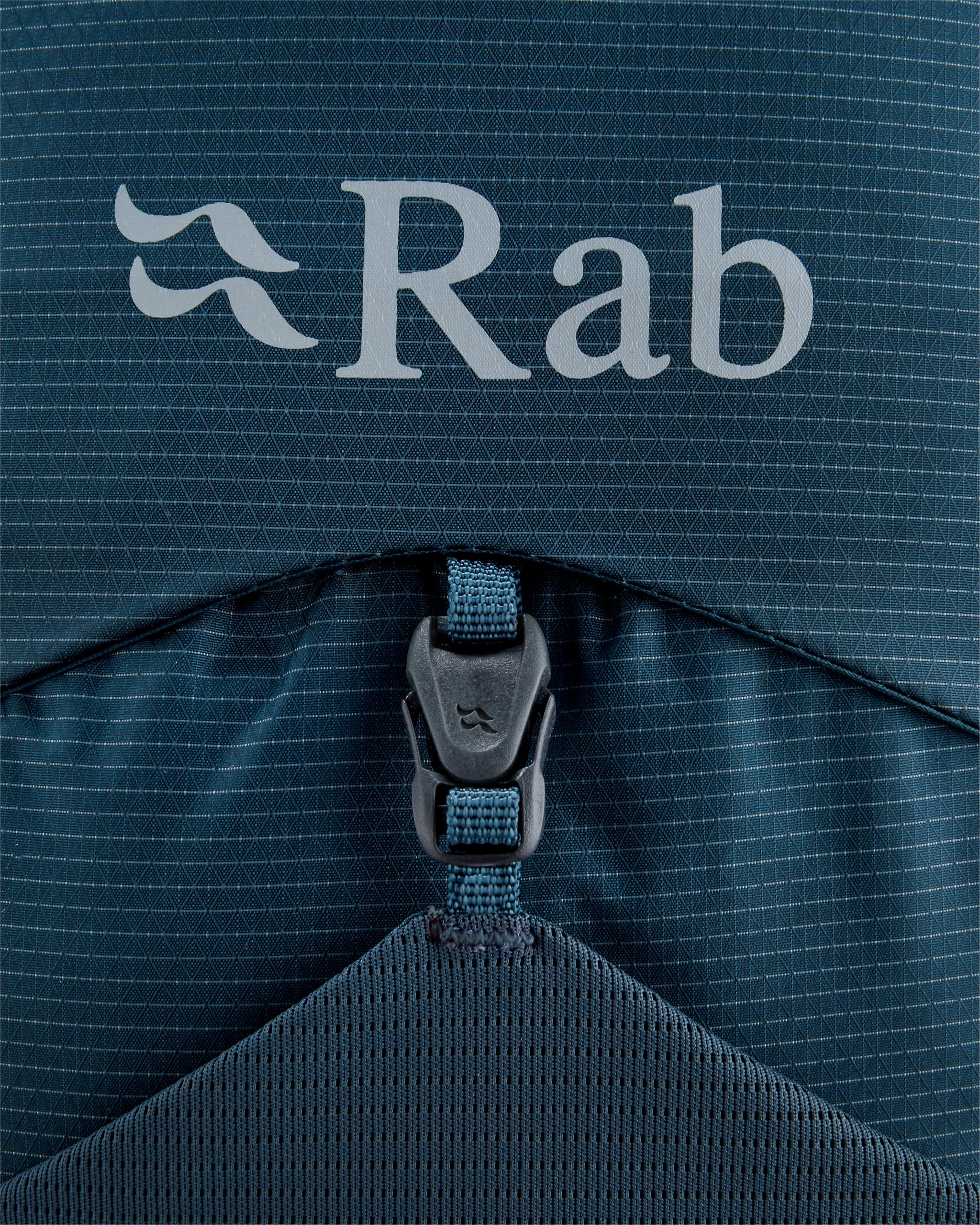 Rab Protium ND33L Orion Blue material texture showing weather-ready Robic ripstop