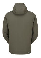 Rab Xenair Alpine Light Hooded Insulated Jacket side view highlights wind resistance and layering comfort
