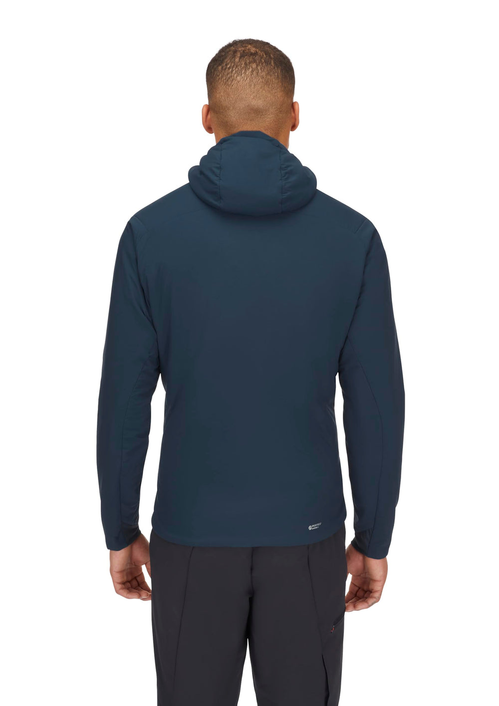 Rab Xenair Alpine Light insulation close-up highlights dual-density warmth.