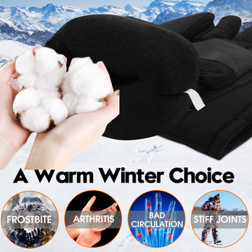Rabbitroom gloves in snow outdoors during hiking activity
