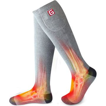 Rabbitroom heated socks with battery pack deliver portable warmth on the go.
