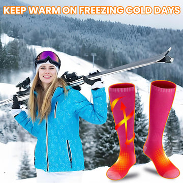 Rabbitroom heated socks pair included with two batteries and charger