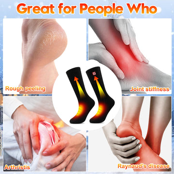 Rabbitroom heated socks dual-port charger emphasizes convenient charging.