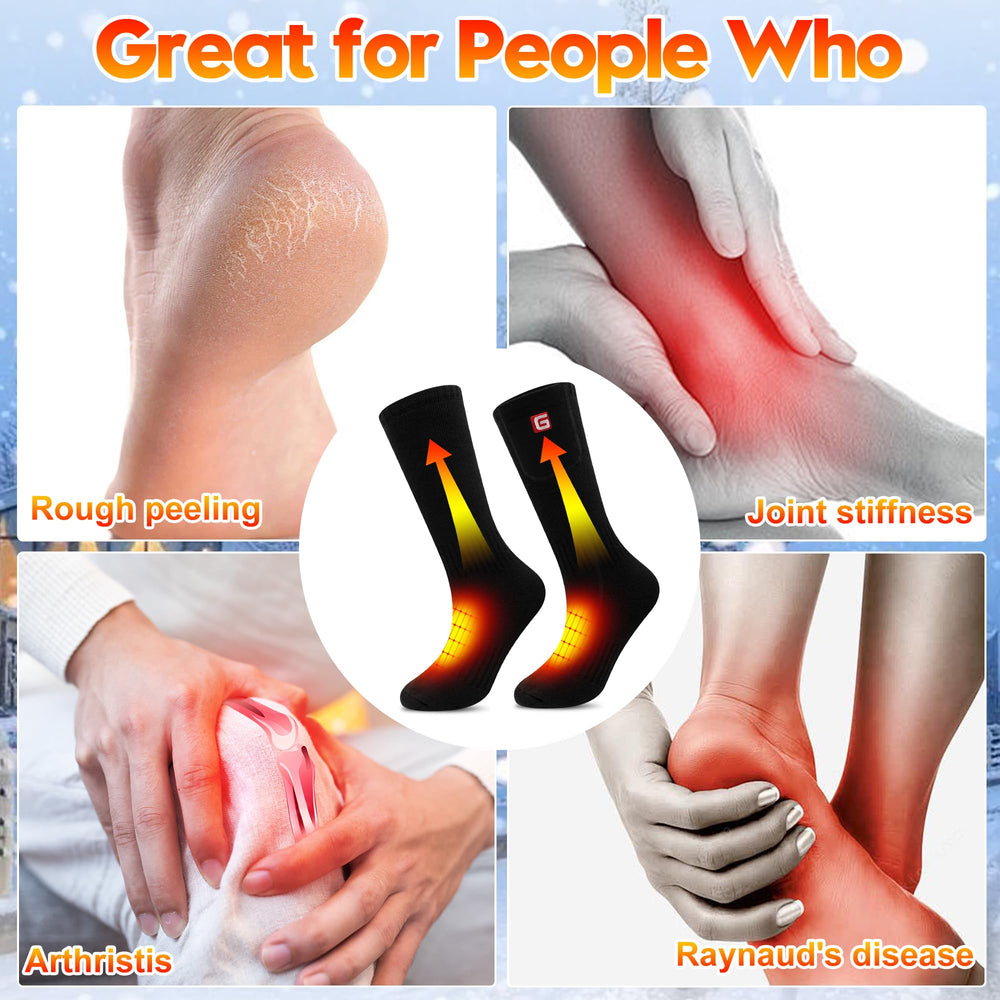 Rabbitroom heated socks dual-port charger emphasizes convenient charging.
