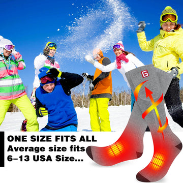 Rabbitroom heated socks use far-infrared heating to support circulation.