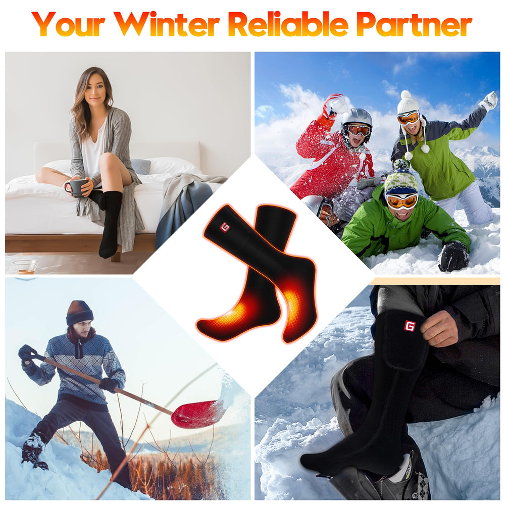 Rabbitroom heated socks gift-ready display for winter warmth gifts.