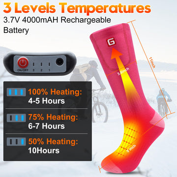 Rabbitroom heated socks ideal for hiking, skiing, and cold days