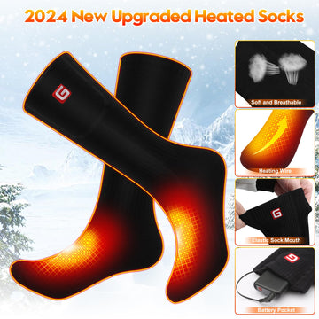 Rabbitroom heated socks washability instructions show care for washing.