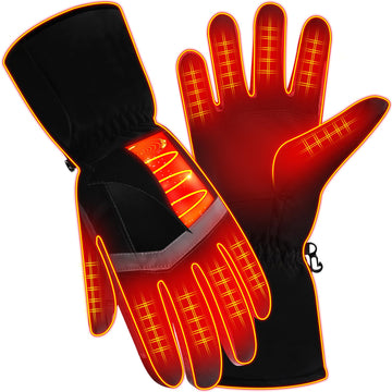 Rabbitroom Women Heated Gloves open palm in waterproof winter warmth