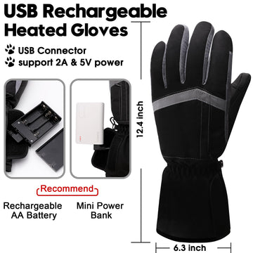 Rabbitroom Women Heated Gloves wrist area showing secure fit